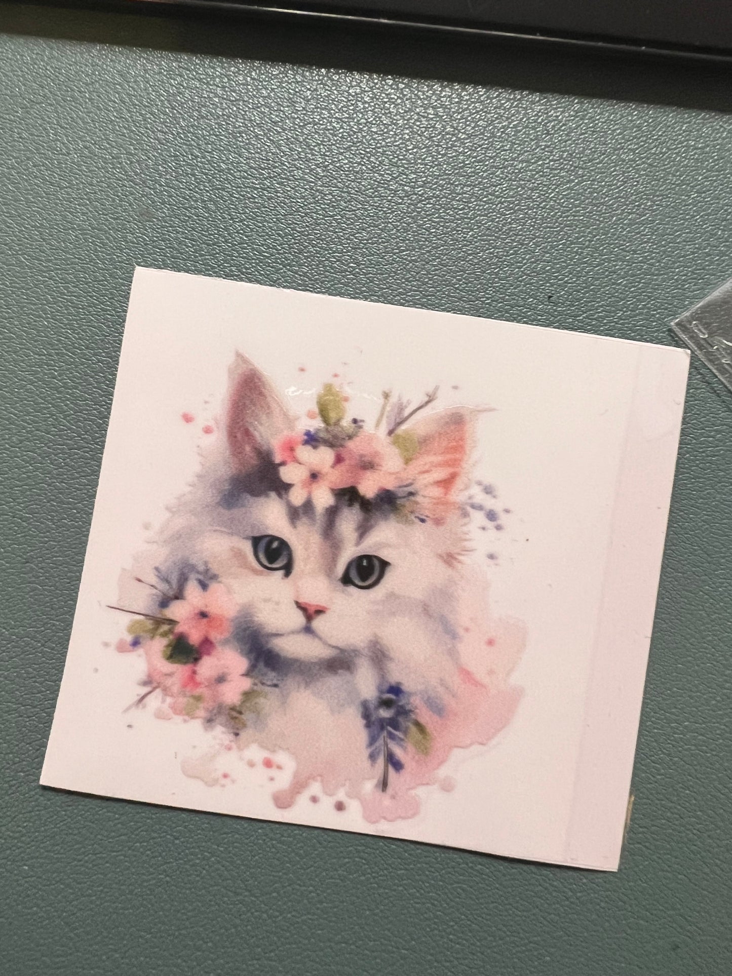 UVDTF Cup Sticker 2 inch - white cat