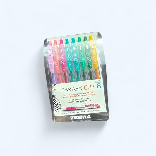 Stylo Sarasa Clip pqt 8