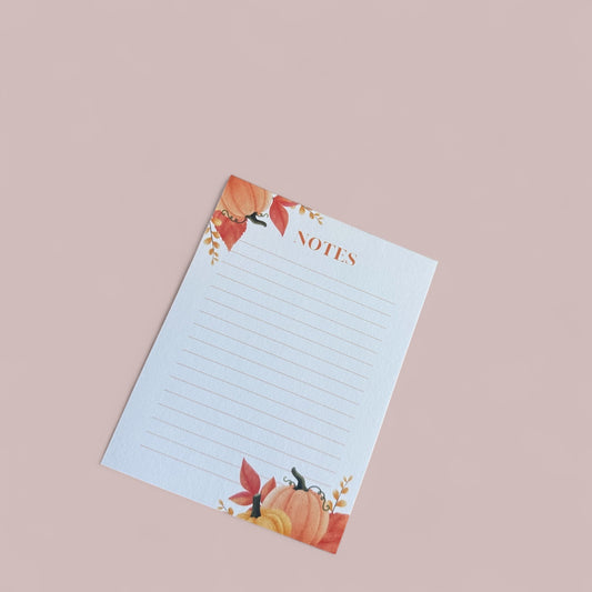Pumpkin Fall Vibe Notepad