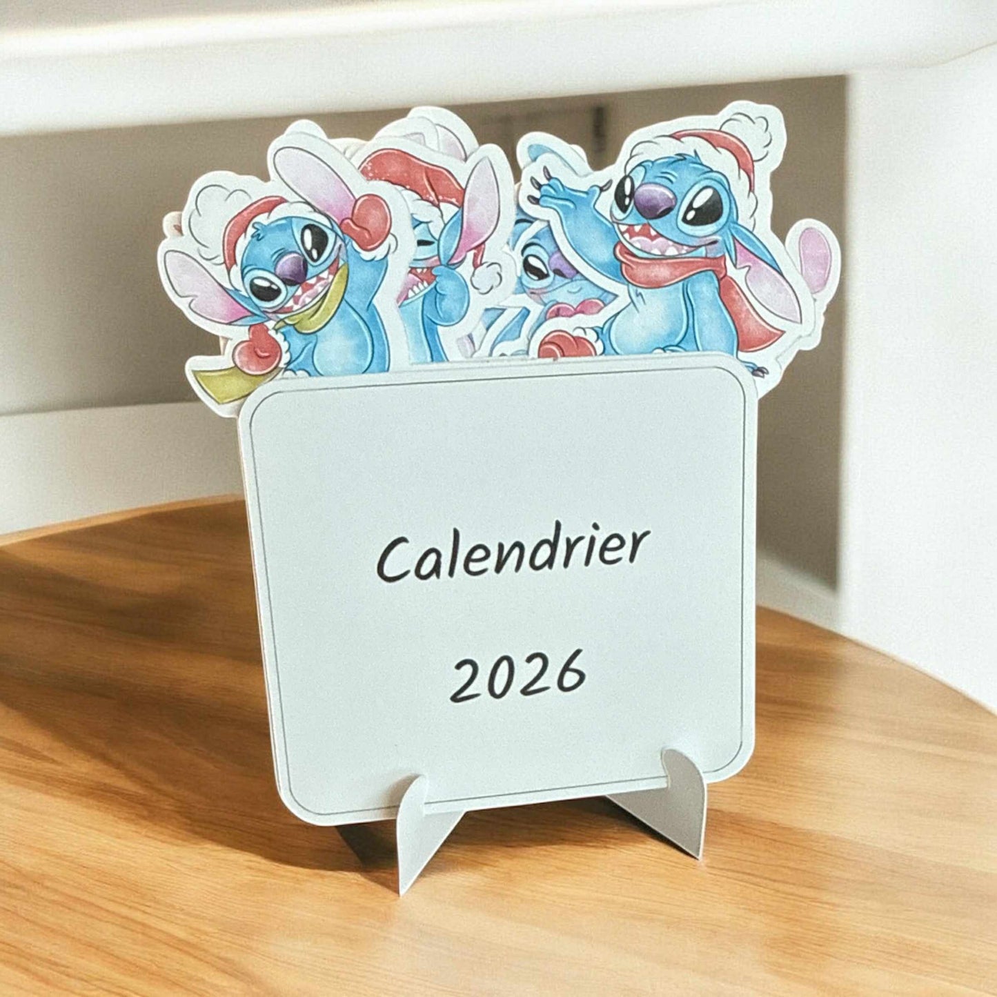 2026 Desk Calendar with Monthly Blue Alien Prints – Compact Standing Format