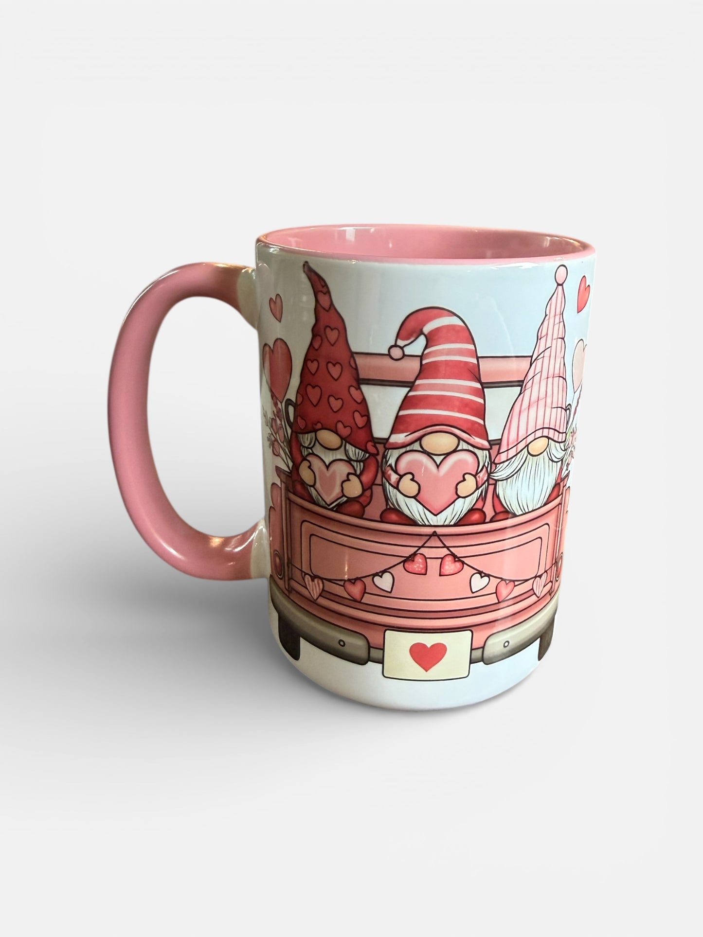 💕 Valentines Gnomes Pink Mug– 15 oz | Valentines Coffee Cup