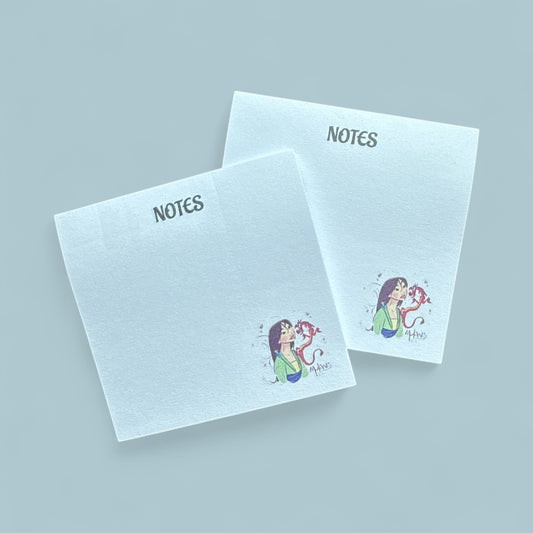 Princess Fighter - Sticky Notes 3x3 – 50 Pages | Cute & Practical Notepad for Home, School, or Office