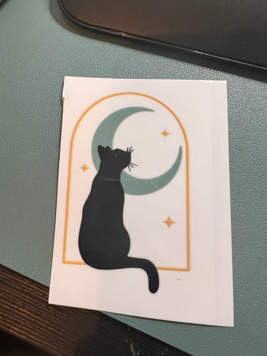 UVDTF Cup Sticker 2 inch - Moon Cat