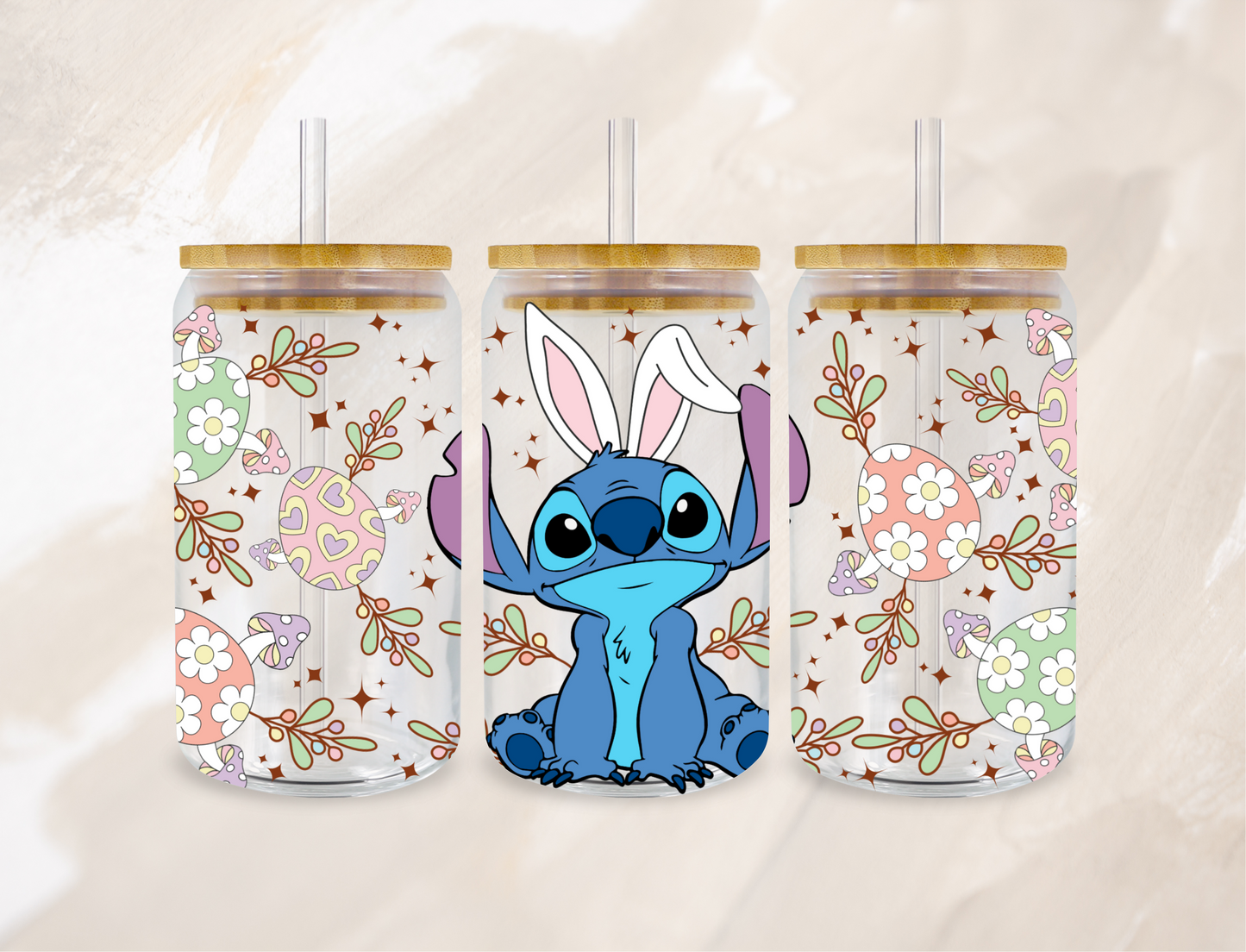 UVDTF TRANSFER CUP WRAP - RTS - Easter Bunny Blue Alien