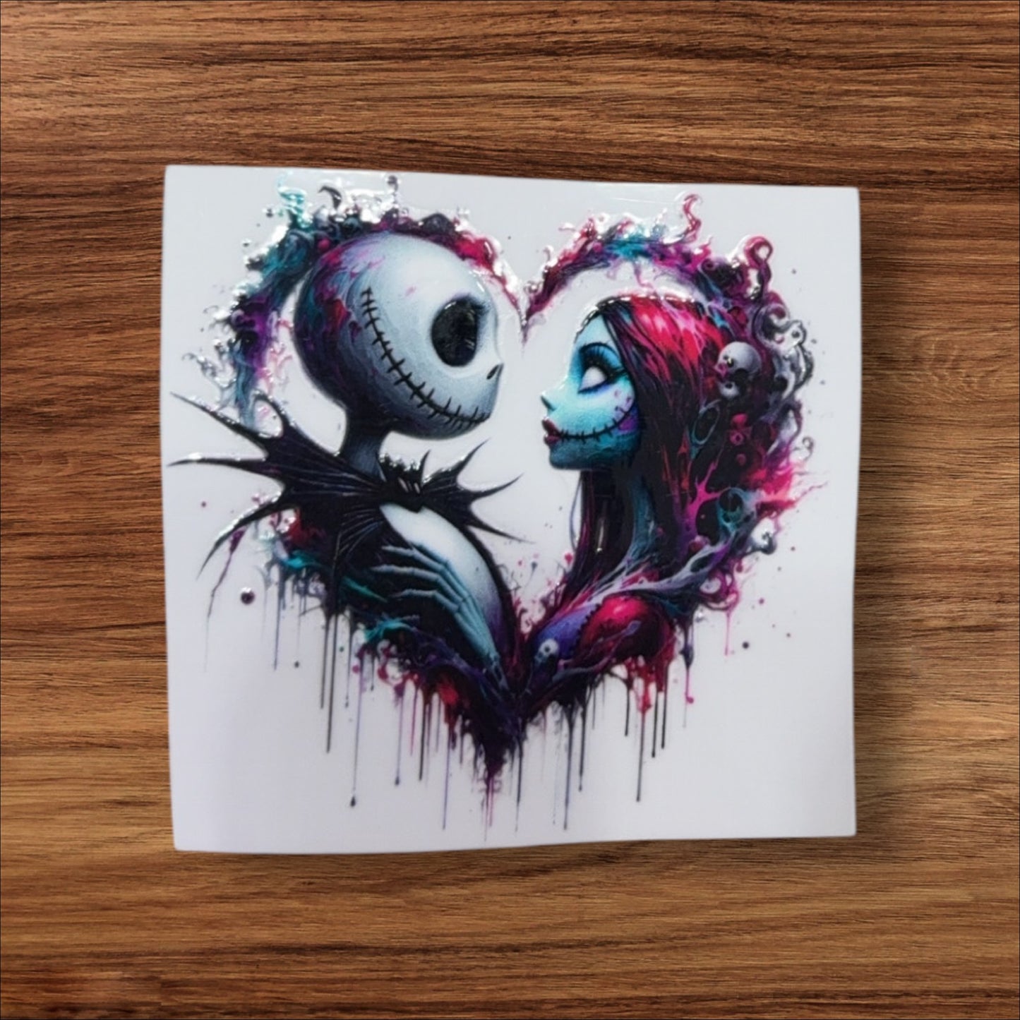 UVDTF Cup Sticker 2 inch - Heart Skeletons