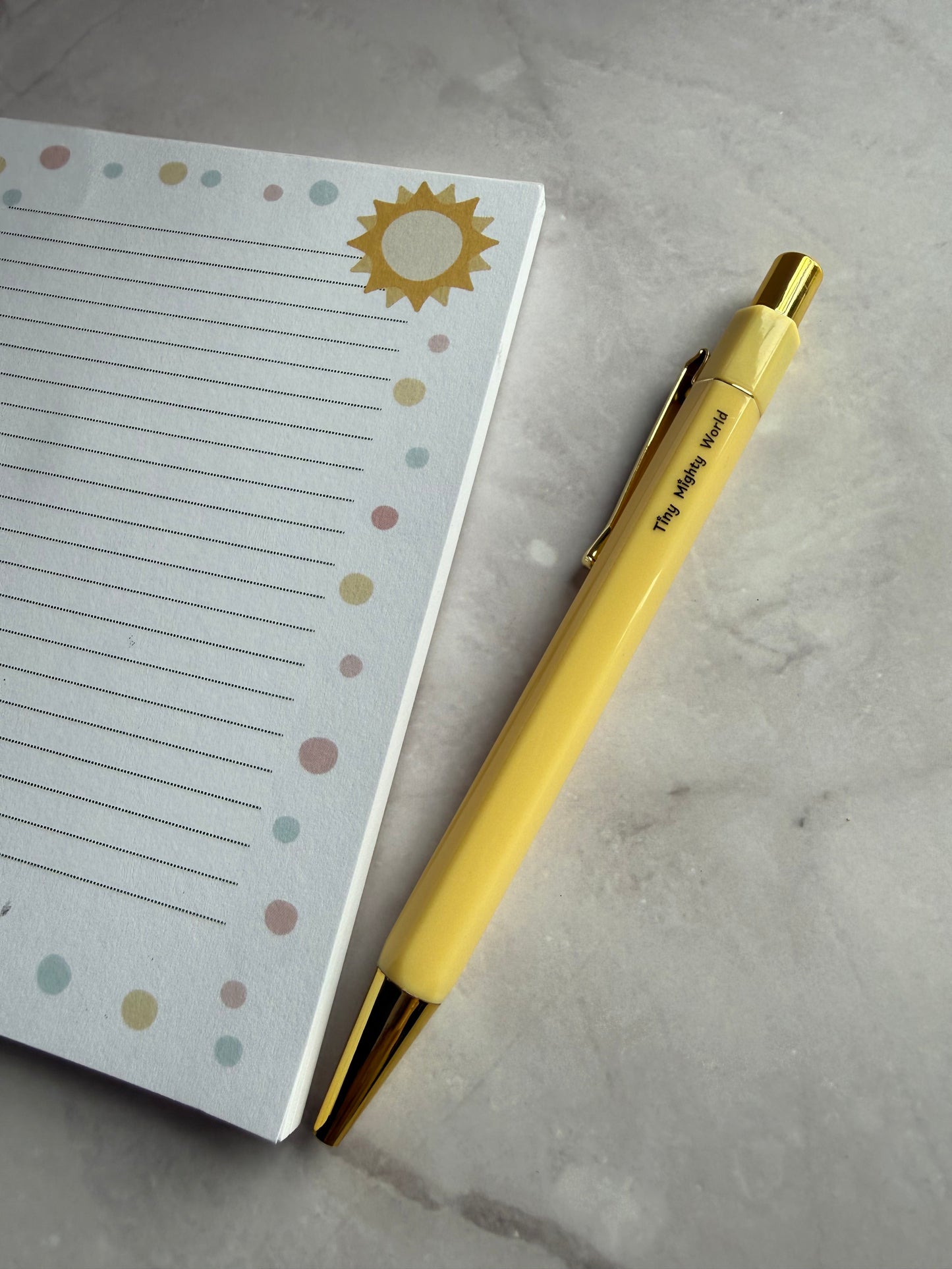 Pastel Ballpoint Pen Set | Black Ink | Gold Accent | Tiny Mighty World