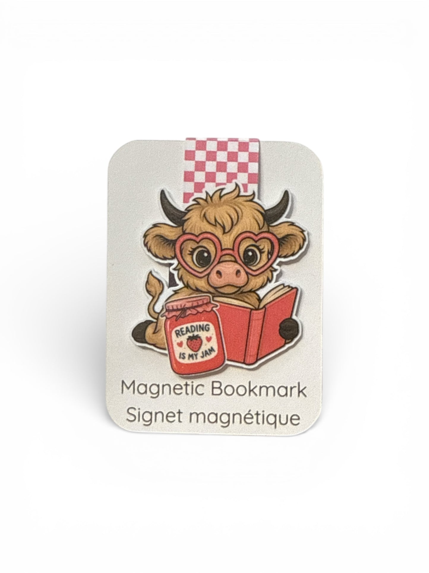Highland Cow  Die-Cut Magnetic Bookmark – Artistic Page Holder - 1 unit