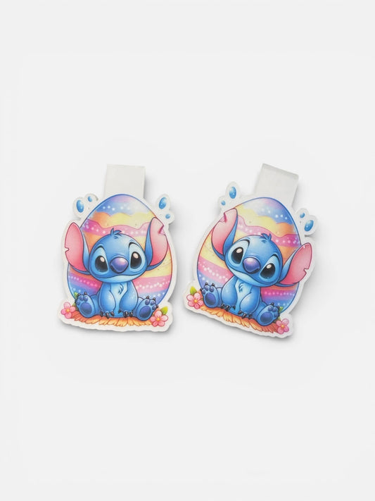 Pink Egg Blue Alien - Cut Magnetic Bookmark – Artistic Page Holder - 1 unit