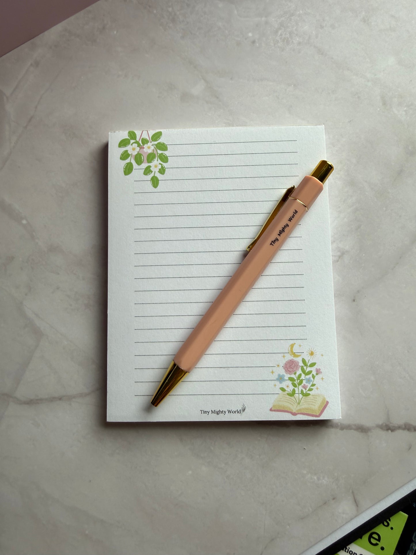 Pastel Ballpoint Pen Set | Black Ink | Gold Accent | Tiny Mighty World