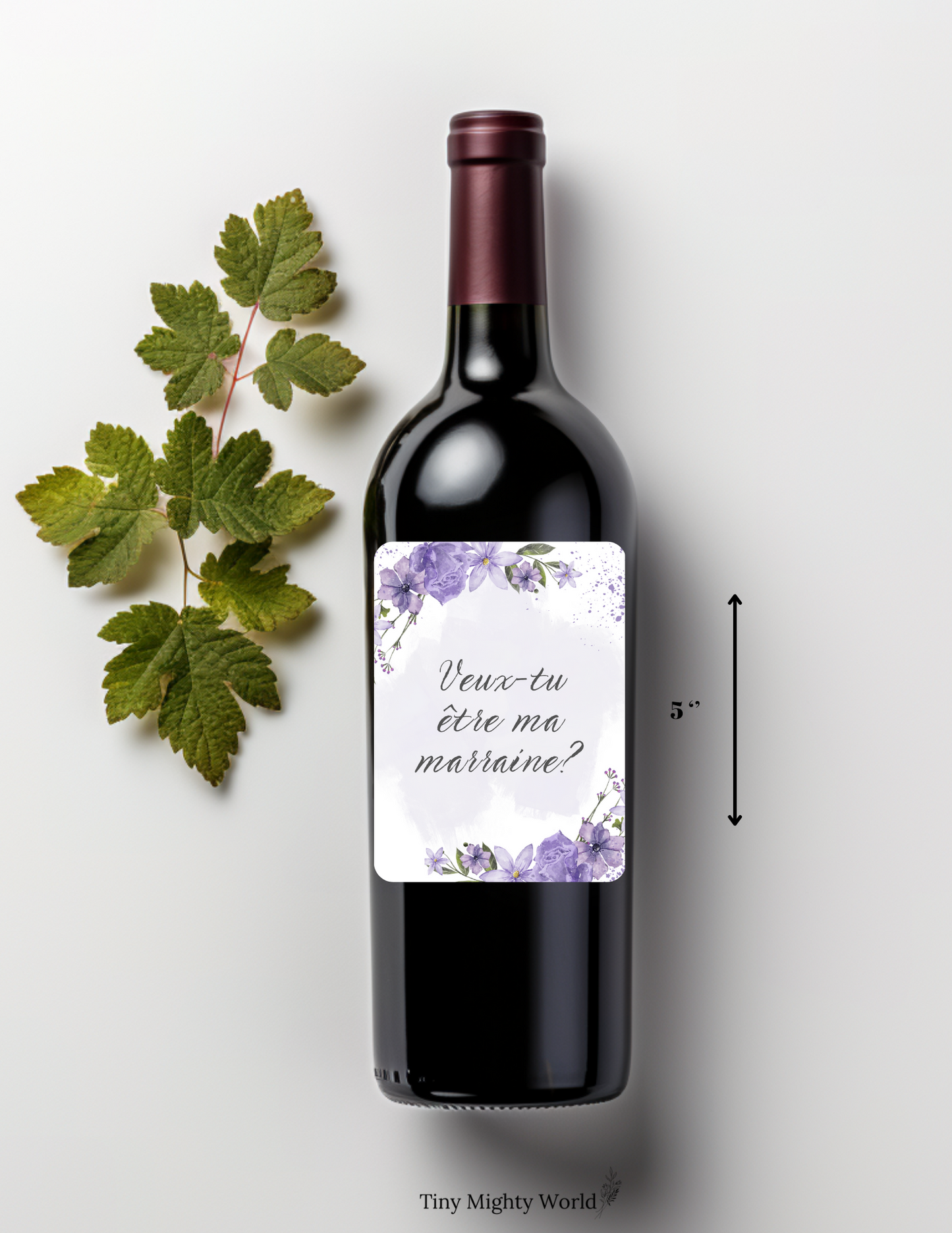 Wine Label For announcement 4x5 Waterproof