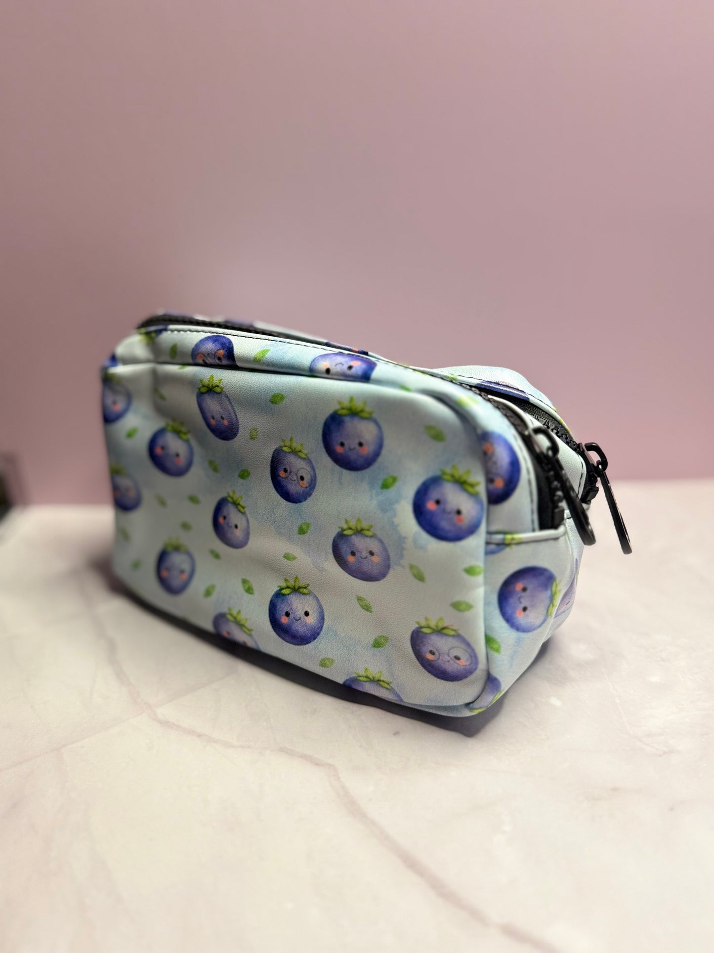 Blueberry Bliss Organizer Pouch | Multi-Purpose Zipper Case | Stationery Organizer
