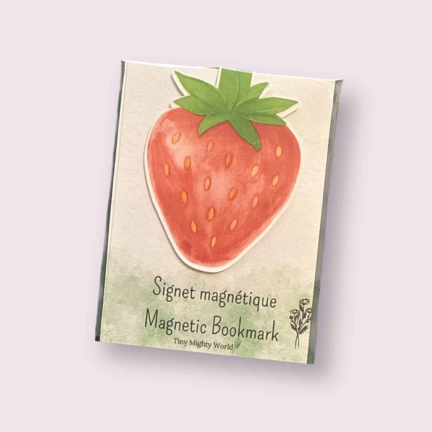 Strawberry  - Die-Cut Magnetic Bookmark – Artistic Page Holder