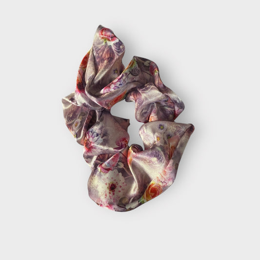 Chouchou Satin Fleur Rose