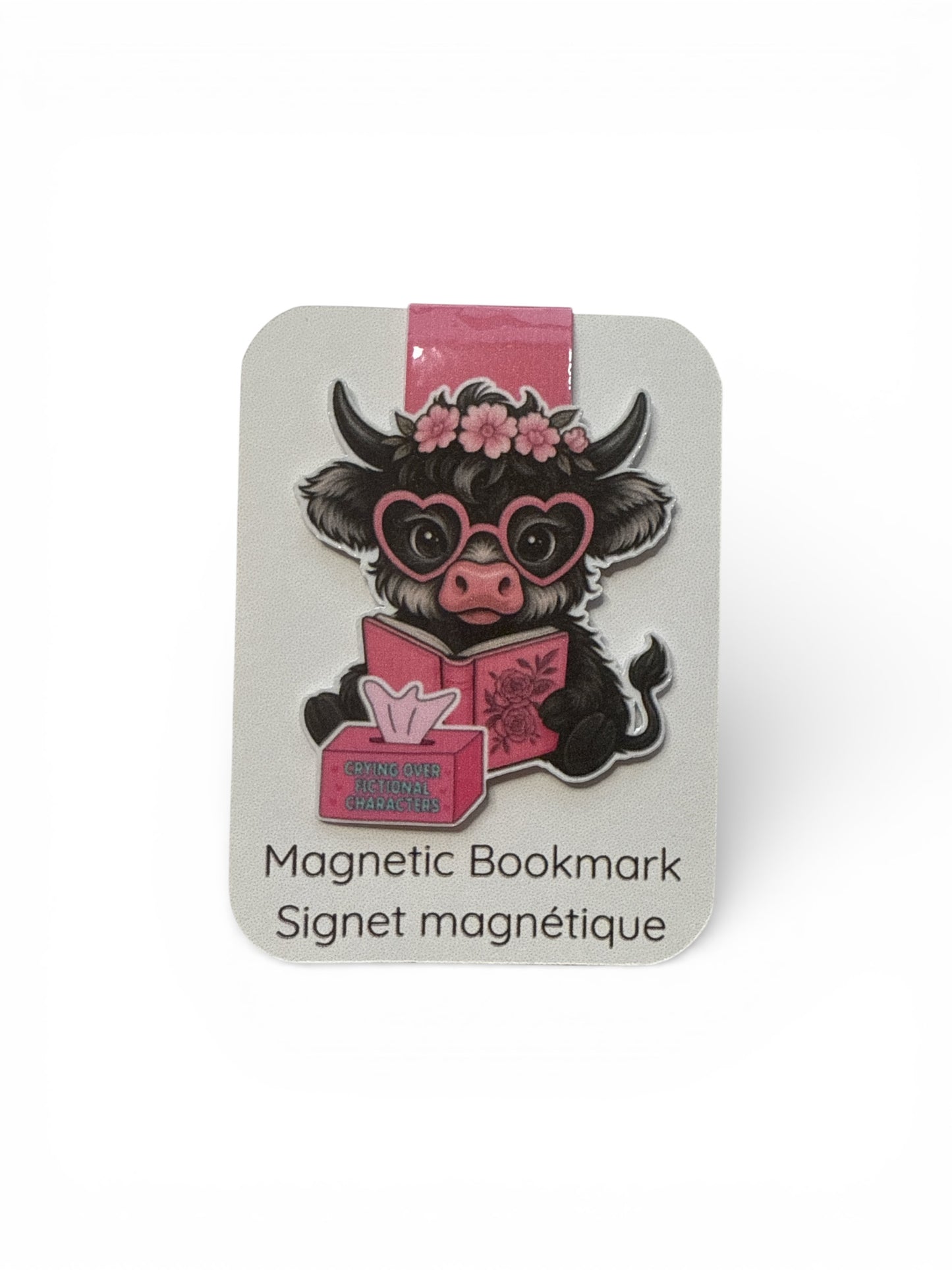 Highland Cow  Die-Cut Magnetic Bookmark – Artistic Page Holder - 1 unit