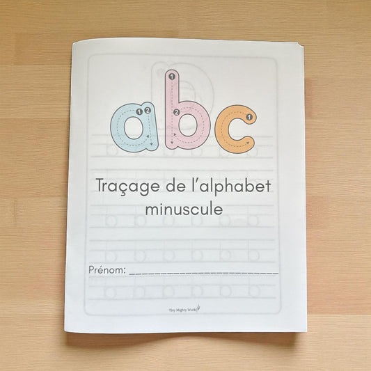 Document de traçage de lettres – Format 8,5 x 6,5 pouces | Cahier d’apprentissage pour enfants