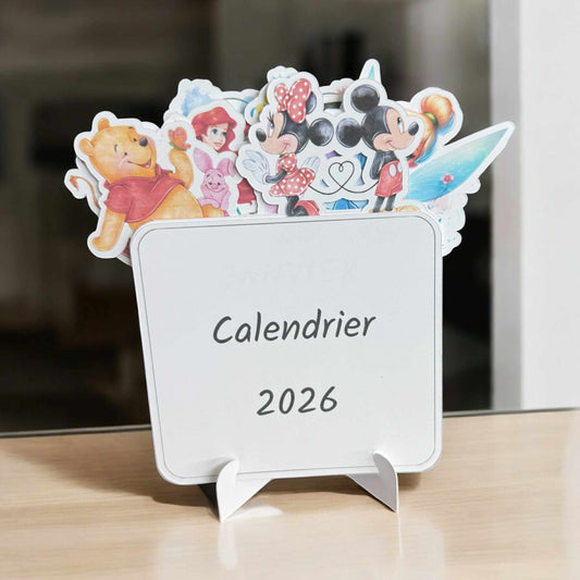2026 Desk Calendar with Monthly Mix Fantasy Prints – Compact Standing Format