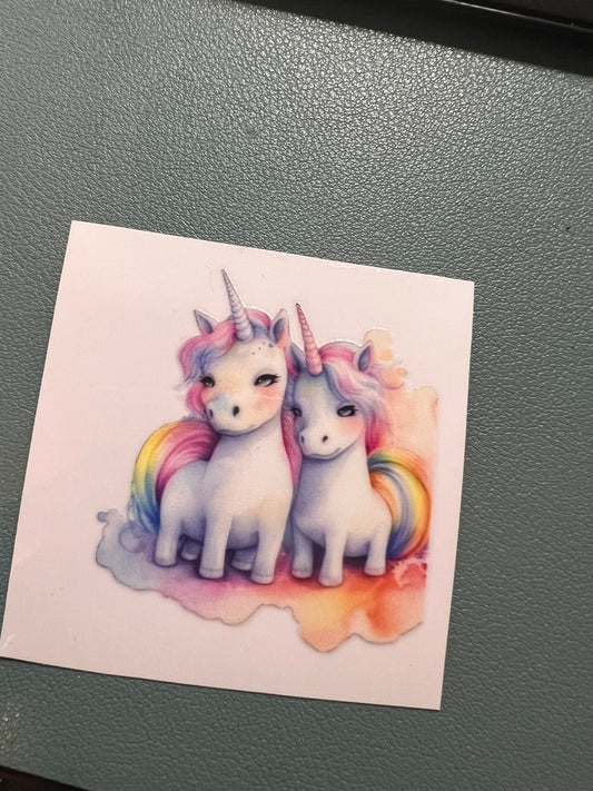 Autocollant pour tasse UVDTF 2 pouces - Licorne