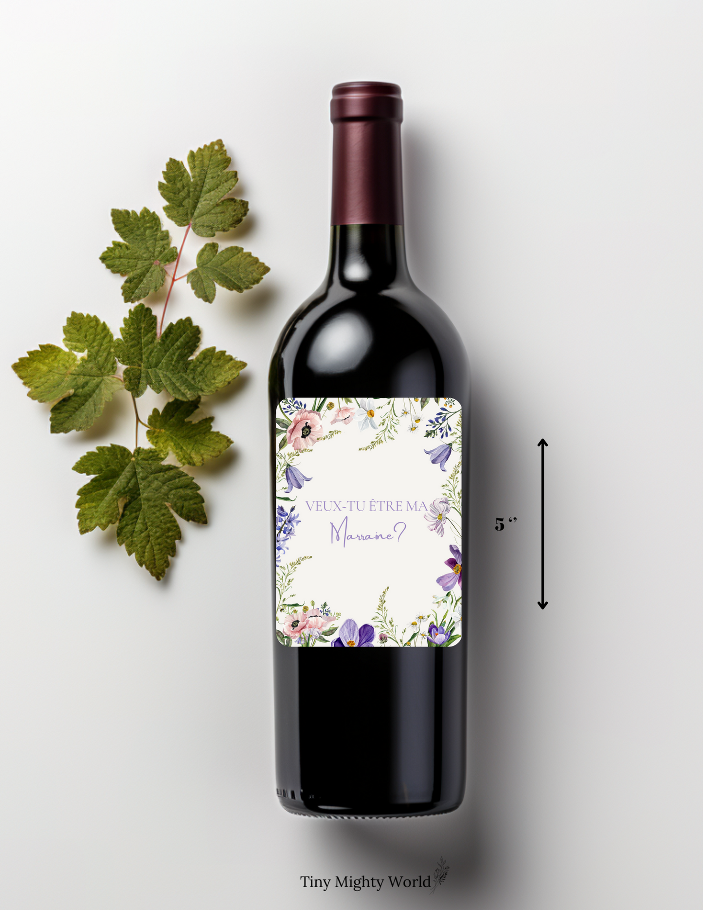 Wine Label For announcement 4x5 Waterproof