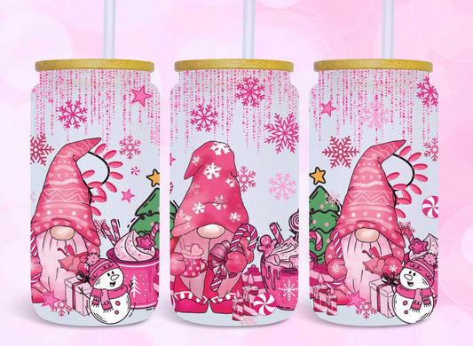 UVDTF Cup 16Oz - Pink Tree Gnomes