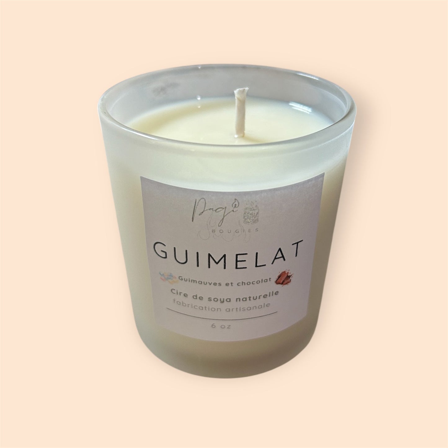 Bougie Guimauve - Chocolat - 6 oz