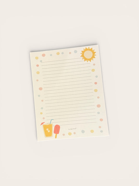 Summer Ice cream Notepad