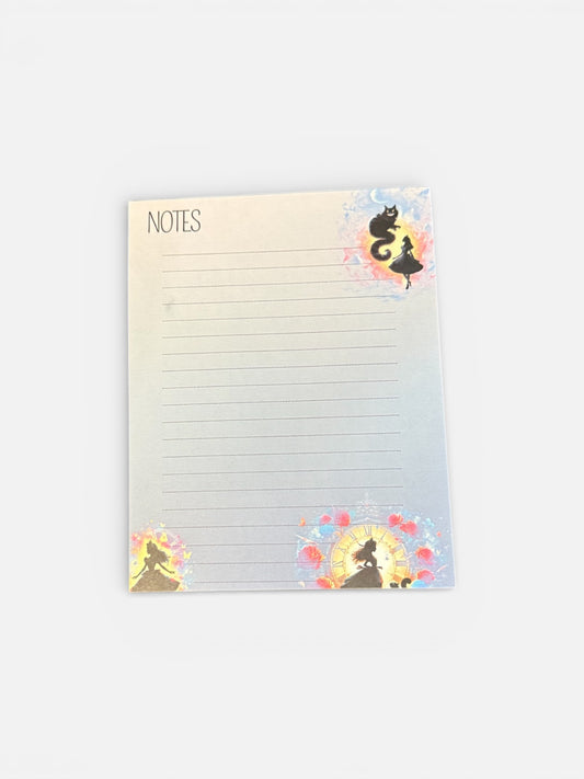 Fairy Tale Blue/ Alice - Notepad – Cute Coffee Aesthetic – Lined – 50 Pages
