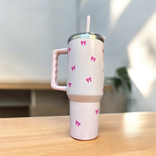 Pink Bow UVDTF Tumbler 40oz