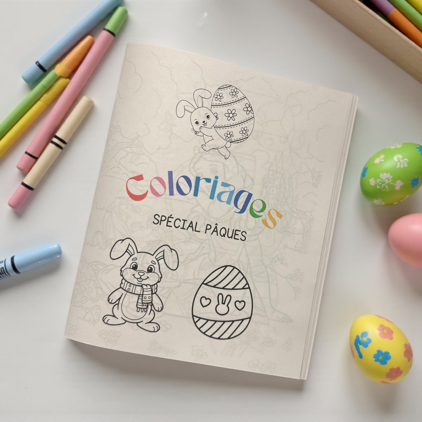 🐰 Livre de Coloriage Paques  – Activité Créative pour Enfants et Adultes