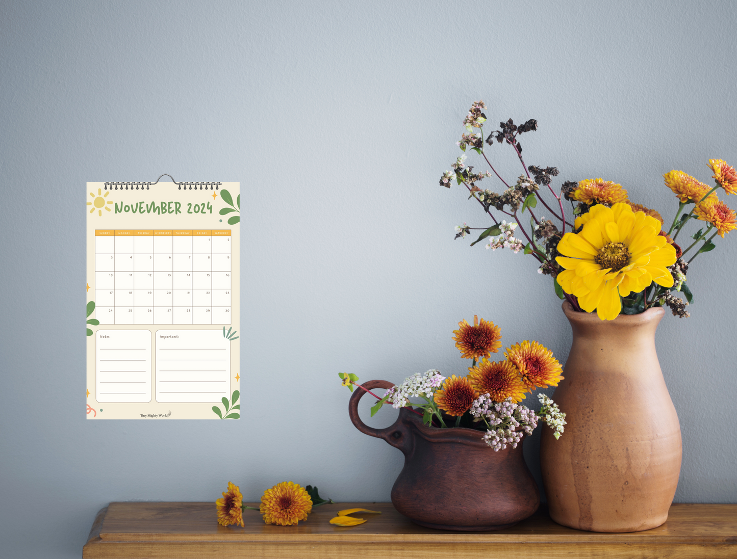 2024 Large Calendar Floral / Color