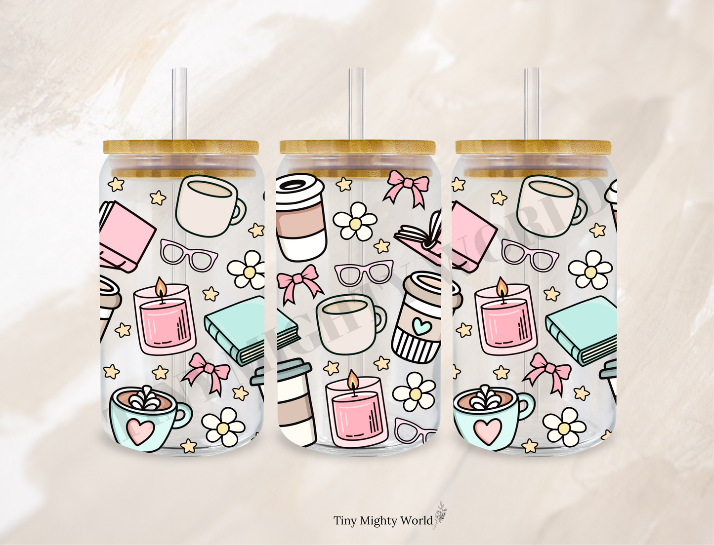 UVDTF TRANSFER CUP WRAP - RTS - Coffee Books Candle