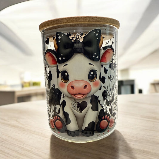 Black Bow Cow Cup 17oz