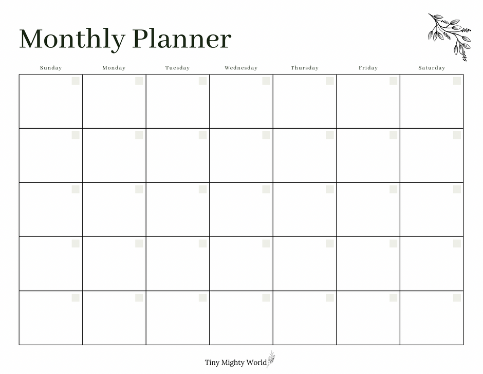 Planner – Tiny Mighty World