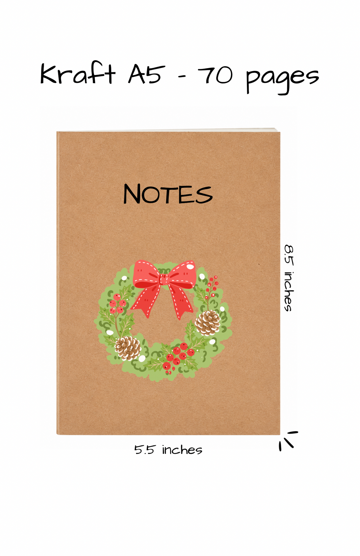 KRAFT NOTEBOOK A5 - 2026 COLLECTION CHRISTMAS