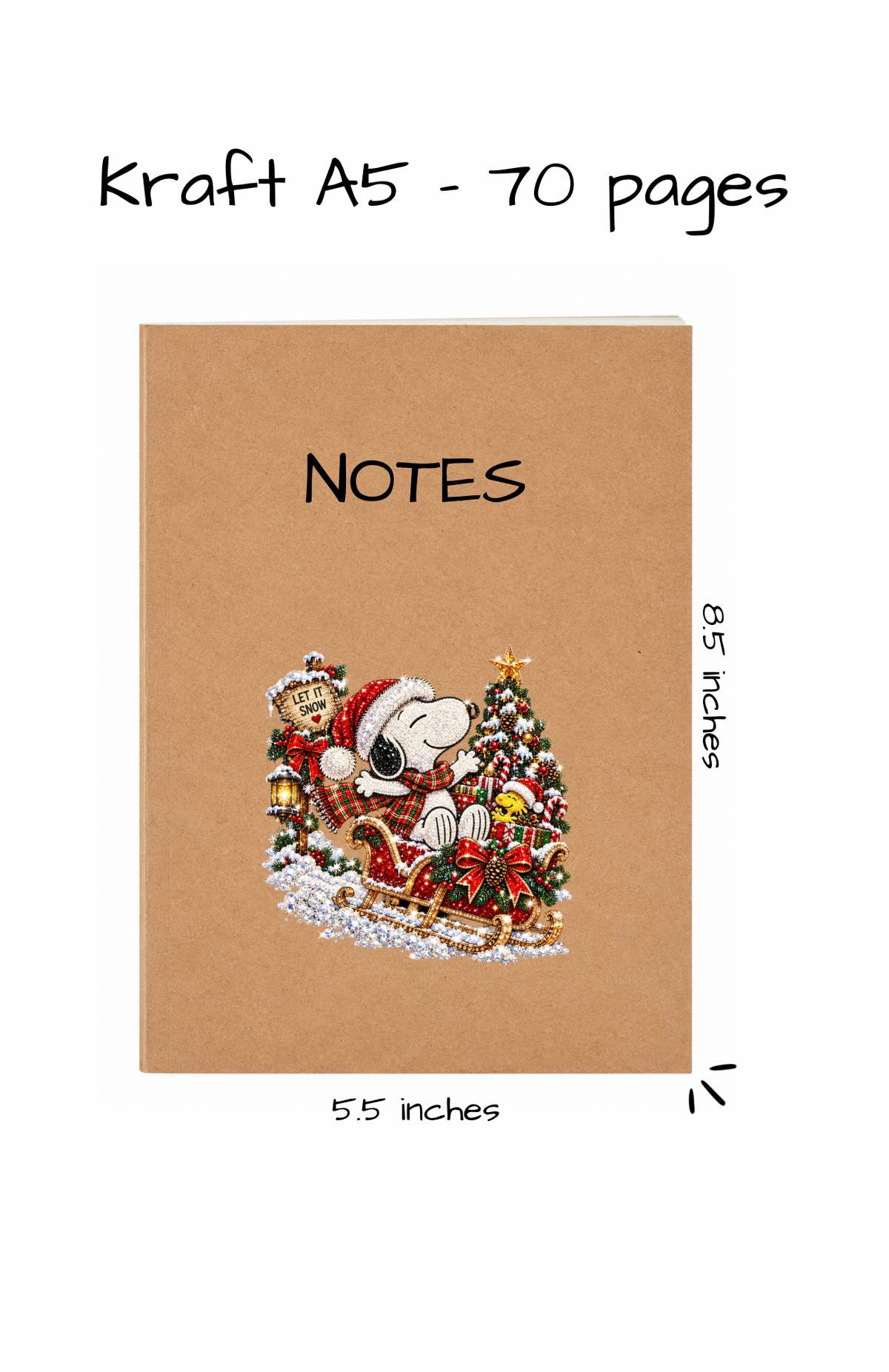 KRAFT NOTEBOOK A5 - 2026 COLLECTION CHRISTMAS