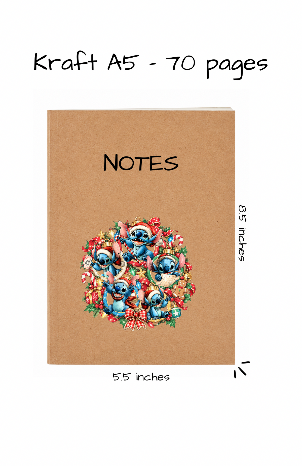 KRAFT NOTEBOOK A5 - 2026 COLLECTION CHRISTMAS