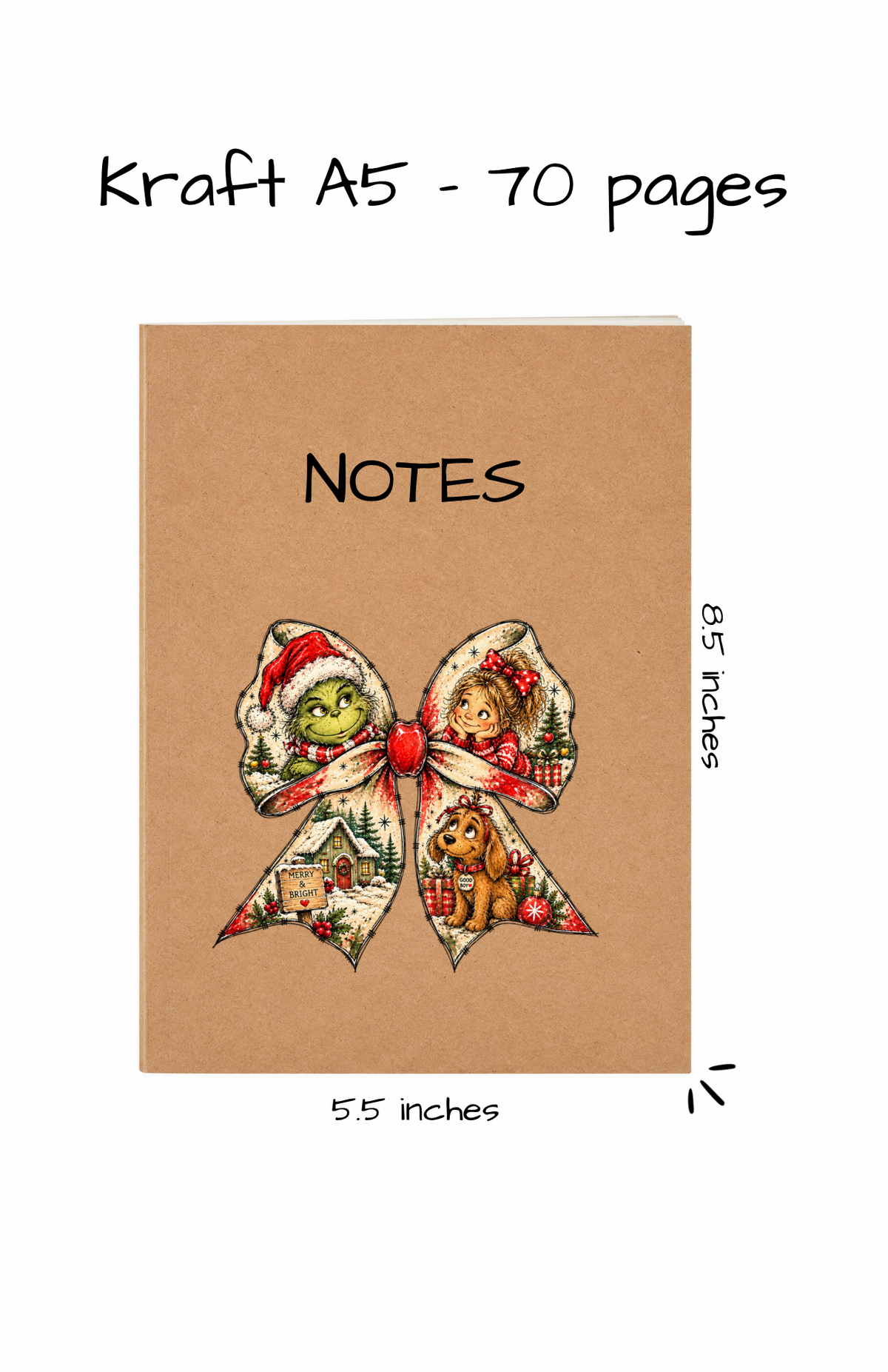 KRAFT NOTEBOOK A5 - 2026 COLLECTION CHRISTMAS