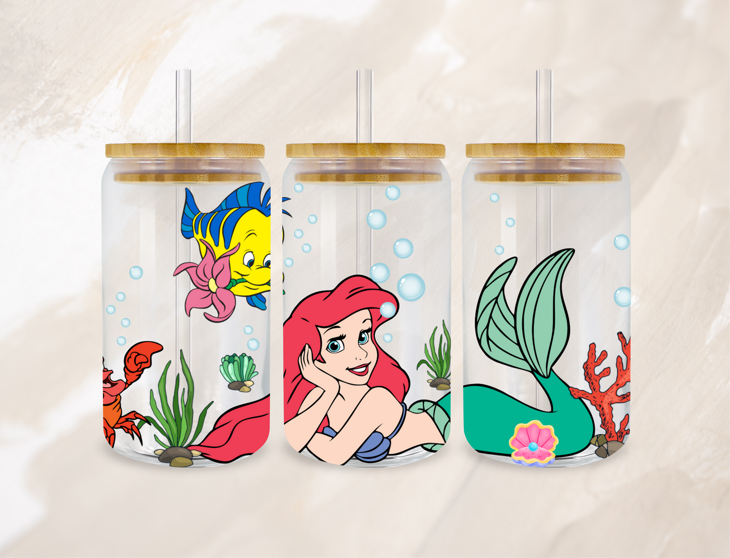 UVDTF TRANSFER CUP WRAP - RTS - Little Mermaid