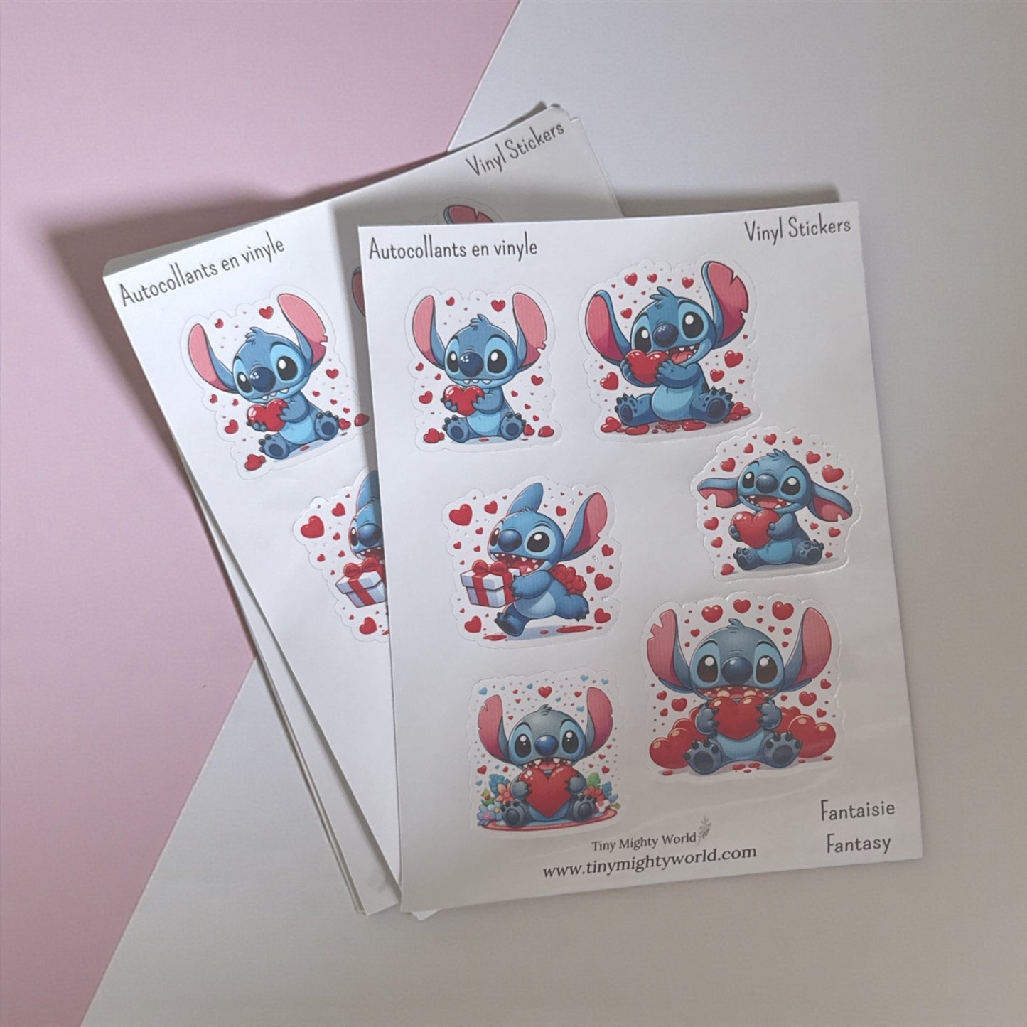 Valentine Blue Alien - Limited -  Mix Vinyl Sticker Sheet - Medium
