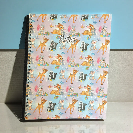 Deer Rabbit Flower Fantasy - Letter Size Lined Notebook – 80 Pages | Minimal Everyday Writing Journal