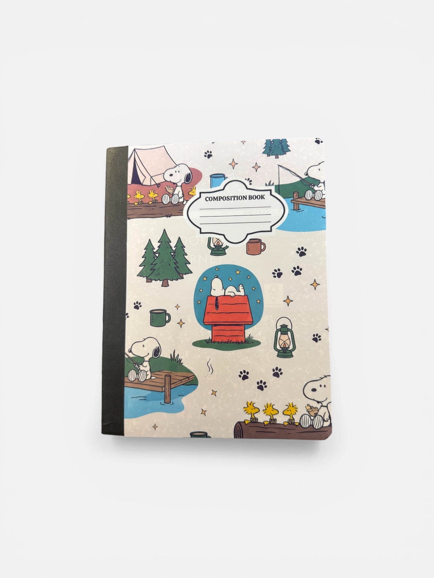 White Dog Camping - Cahier – 7x10 pouces, 100 pages lignées – Papeterie tendance