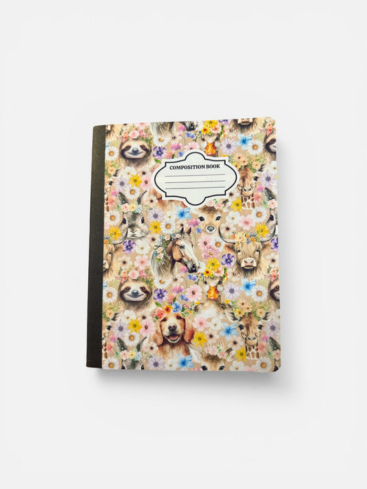 Mix animal Flower Summer - Composition Notebook – 7x10 inches, 100 Lined Pages – Trendy Stationery (Copy)