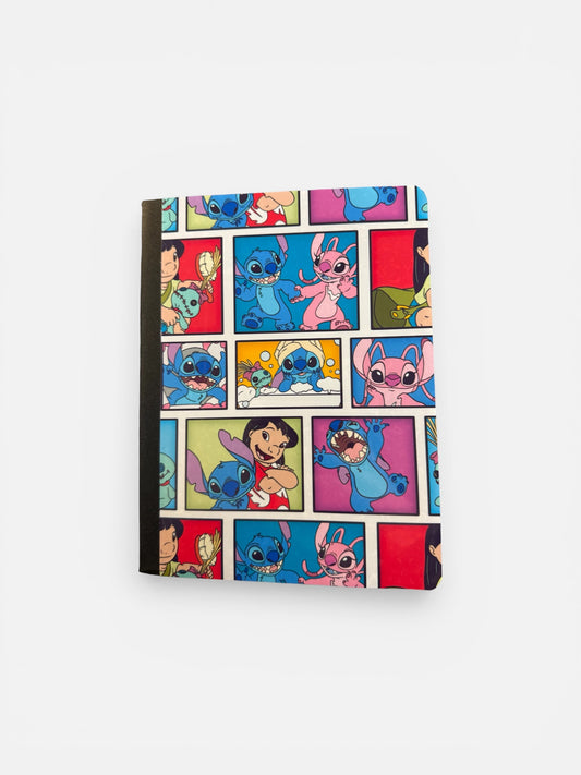 Blue & Pink Alien Square - Composition Notebook – 7x10 inches, 100 Lined Pages – Trendy Stationery
