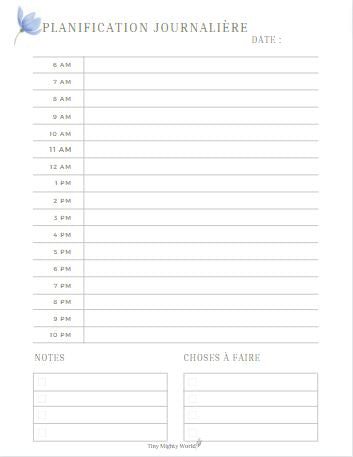 MINIMALIST DAILY PLANNER