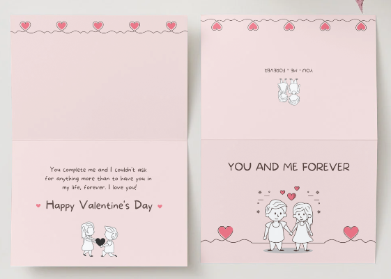 You and Me Forever Card - Valentines