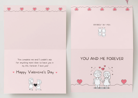 You and Me Forever Card - Valentines