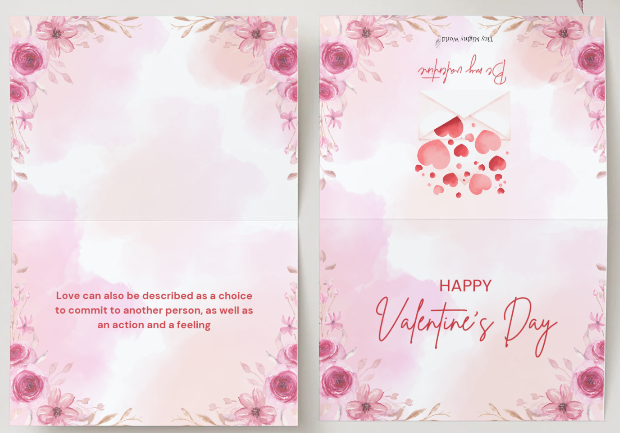 Valentines Floral Card- Valentines