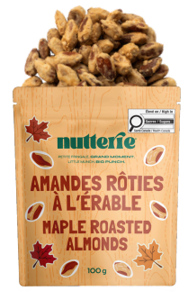 Amande Roties à l'Érable (non salées) (100g)