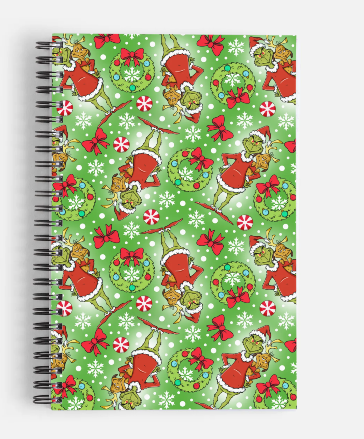 Green Grumpy Holiday - A5 Size Lined Notebook – 80 Pages | Minimal Everyday Writing Journal
