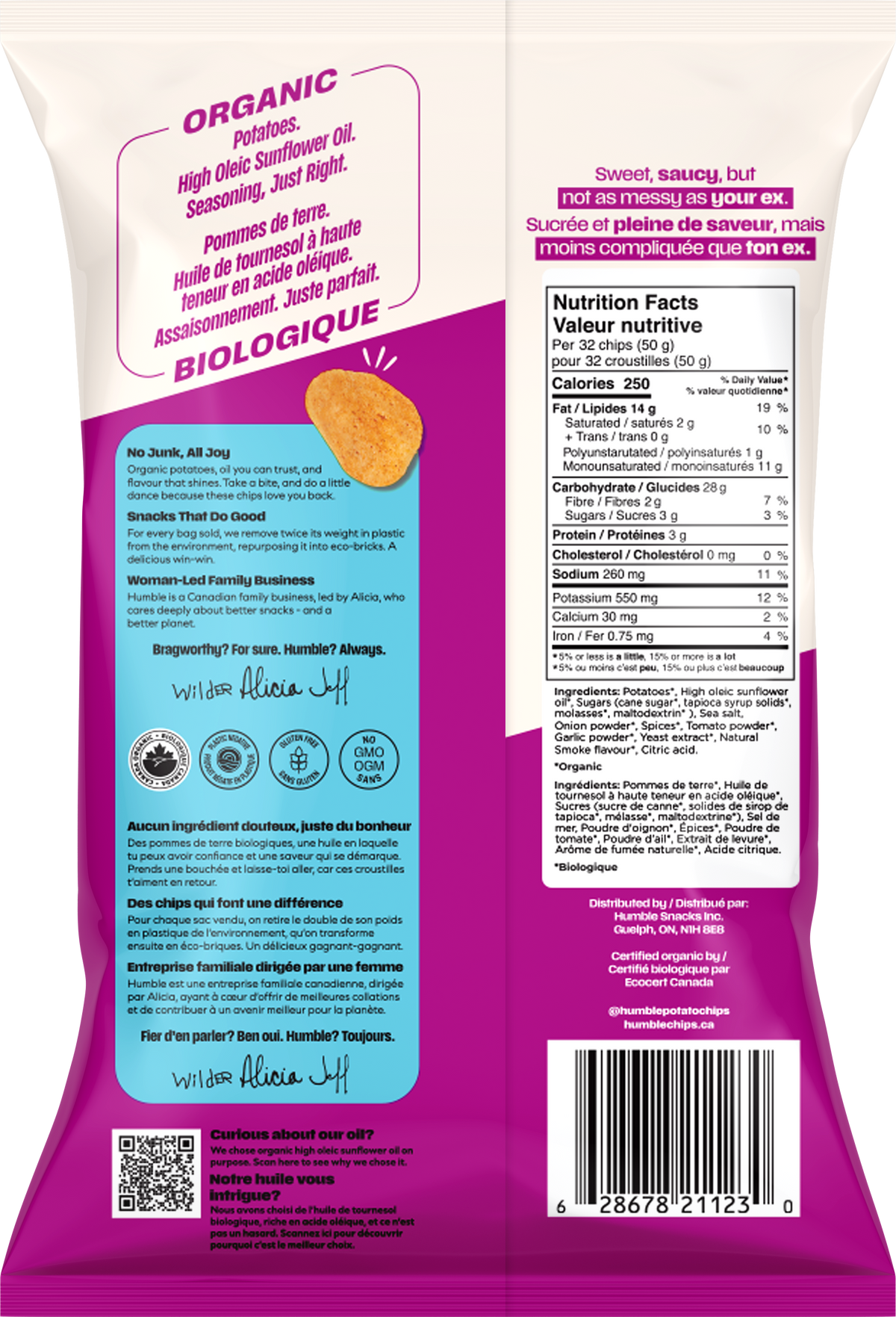 Chips de pommes de terre bio saveur barbecue 135 g