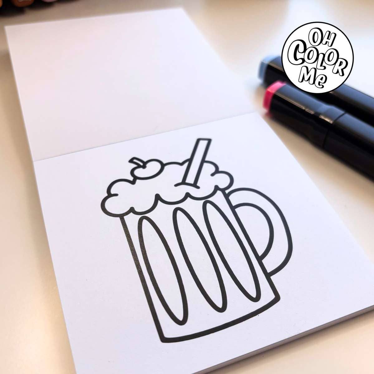 Mini livre de coloriage Sucré & Salé, 4" x 4", petits cadeaux pour les chaussettes de Noël